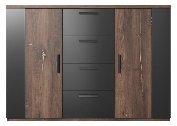 Komoda Signat Typ 26 (černá + dub artisan). Akce -10%