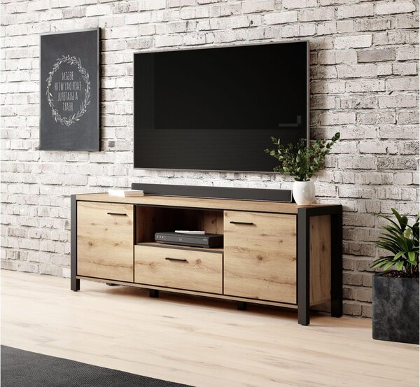 Tv stolek/skříňka Armin Typ 41 (dub taurus + matná černá)