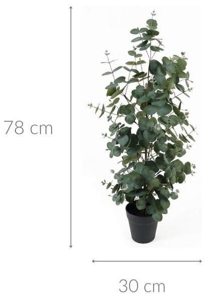 Umělý eukalyptus v květináči EDEN, 78 cm