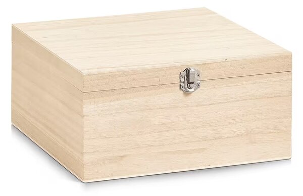 Zeller Present Dřevěný úložný box s víkem, ZELL, 26 x 26 x 12,5 cm