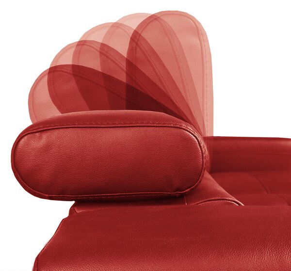ROHOVÁ SEDAČKA, textil, kůže, červená Livetastic - Sedací soupravy, Online Only