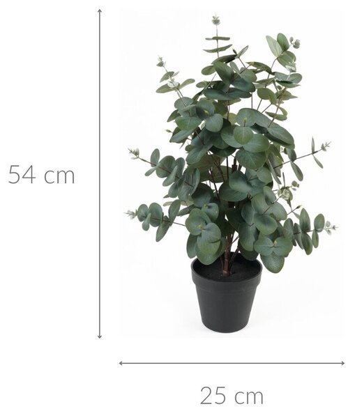 Umělý eukalyptus v květináči EDEN, 54 cm