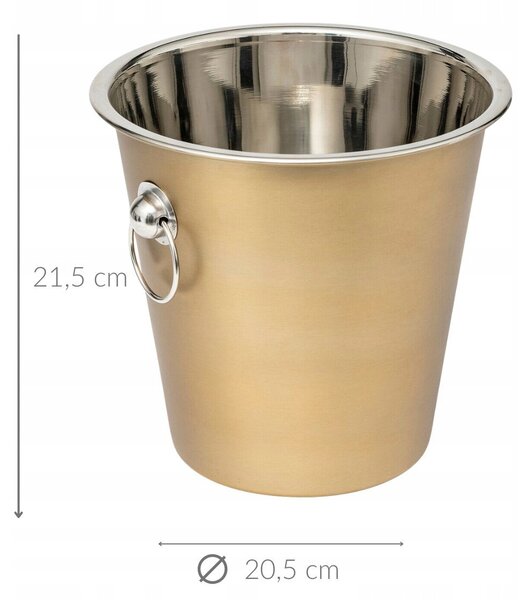 KYBLÍK NA LED NEREZOVÁ OCEL OBJEM 4500 ML Rozměry 21,5 X 20,5 CM