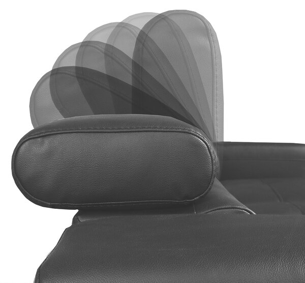 ROHOVÁ SEDAČKA, textil, kůže, černá Livetastic - Sedací soupravy, Online Only