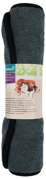 Ručník pro domácí mazlíčky ZOOROYAL 80x35 cm šedomodrý