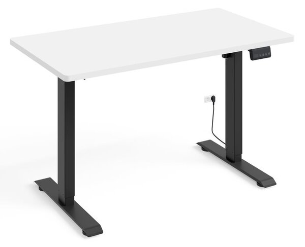 BIM Nastavitelný elektrický stůl BIMOTION 1S 120x65 Barva: Černý mat/bílý mat