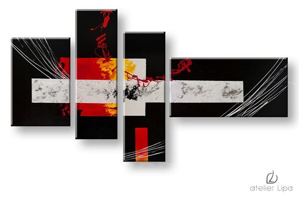 Autorská reprodukce na plátně ABSTRAKT - 115x60 cm