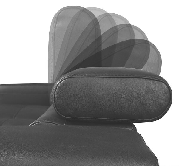 ROHOVÁ SEDAČKA, textil, kůže, černá Livetastic - Sedací soupravy, Online Only