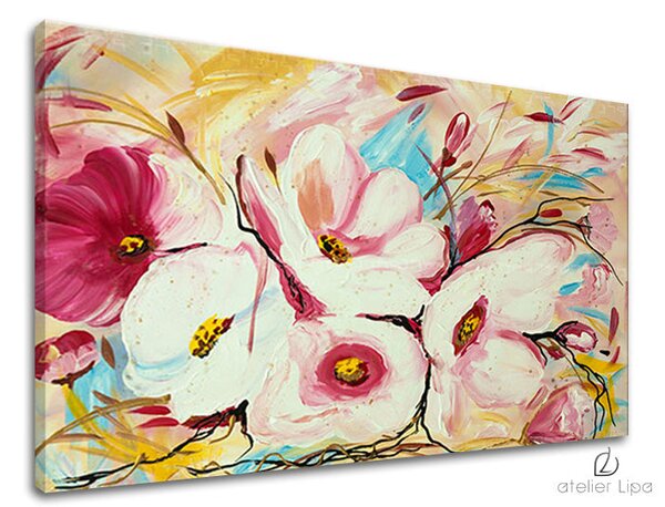 Autorská reprodukce na plátně KVĚTINY - 60x40 cm