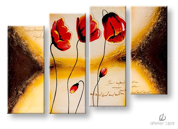 Autorská reprodukce na plátně KVĚTINY - 80x55 cm