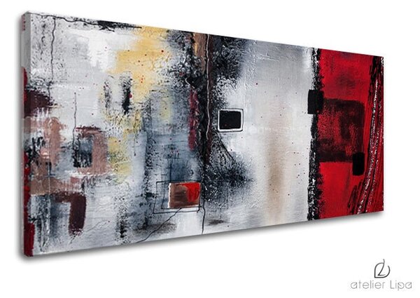 Autorská reprodukce na plátně ABSTRAKT - 70x35 cm