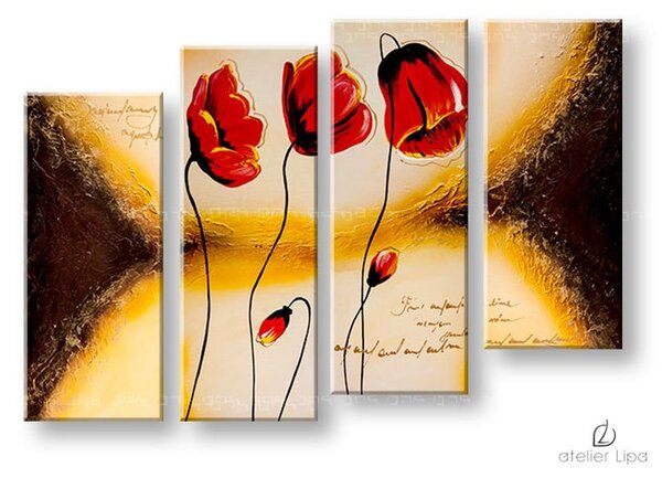 Autorská reprodukce na plátně KVĚTINY - 80x55 cm