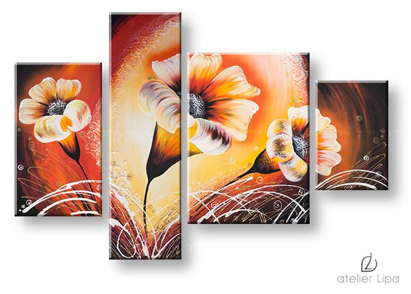 Autorská reprodukce na plátně KVĚTINY - 125x90 cm