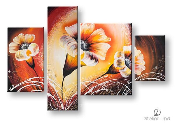 Autorská reprodukce na plátně KVĚTINY - 125x90 cm