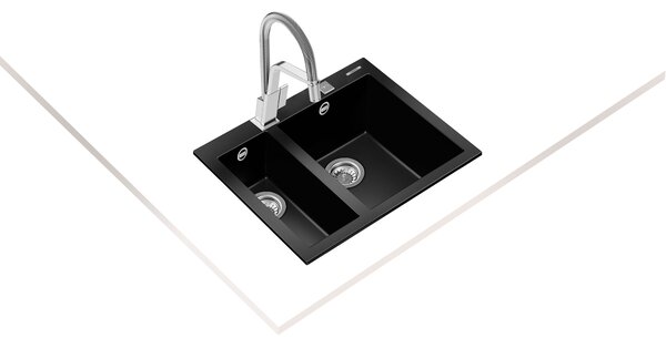 Teka Forsquare dřez tegranit 59x50 cm černá 115260019