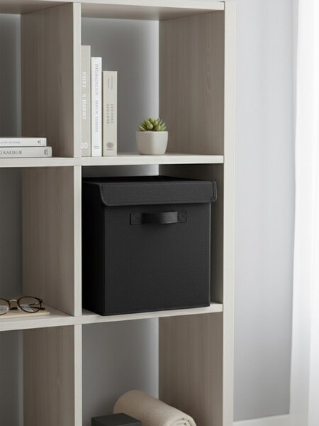 Sinsay - Skládací úložný box s rukojetí a víkem - černá