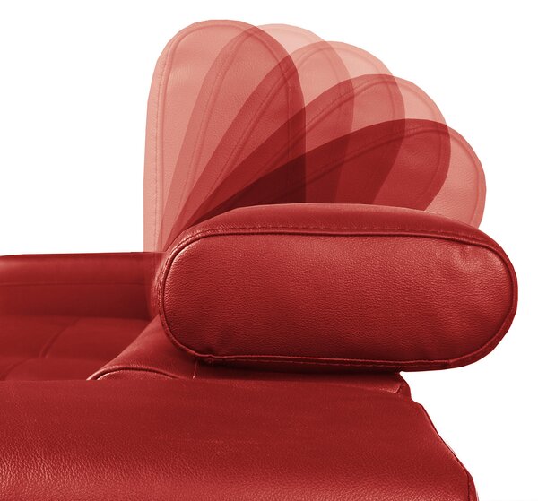 ROHOVÁ SEDAČKA, textil, kůže, červená Livetastic - Sedací soupravy, Online Only