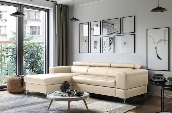 ROHOVÁ SEDAČKA, textil, kůže, šedá Livetastic - Sedací soupravy, Online Only
