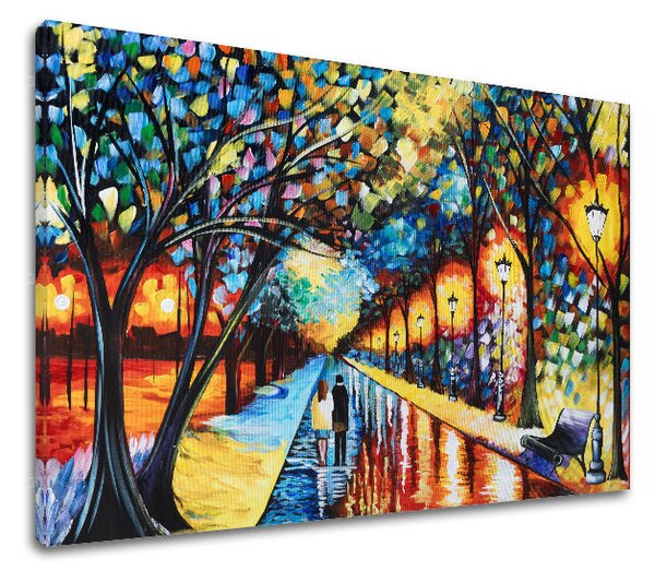 Autorská reprodukce na plátně MĚSTO - 55x40 cm