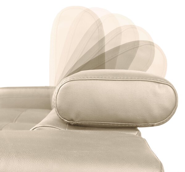 ROHOVÁ SEDAČKA, textil, kůže, šedá Livetastic - Sedací soupravy, Online Only
