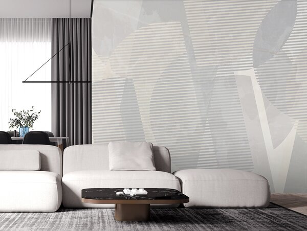 Fototapeta Šedobílé abstraktní umění, Designové fototapety na zeď, Populární fototapety, u95373 - Tapeko.co.cz