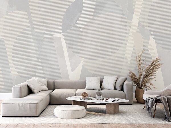 Fototapeta Šedobílé abstraktní umění, Designové fototapety na zeď, Populární fototapety, u95373 - Tapeko.co.cz