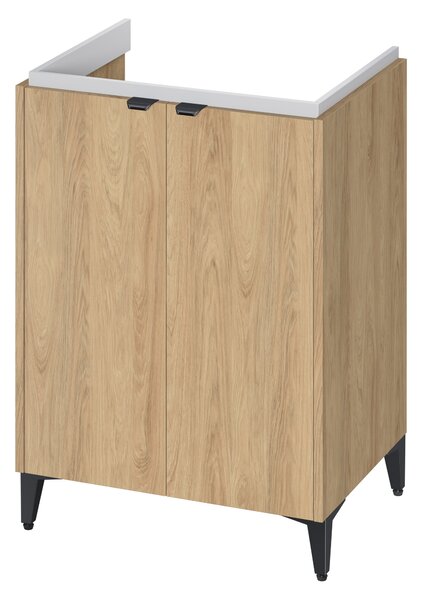 Cersanit Ovida skříňka 59.4x45x70 cm pod umyvadlo závěsná dub S1058-010