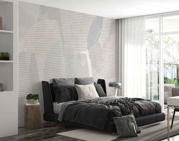 Fototapeta Šedobílé abstraktní umění, Designové fototapety na zeď, Populární fototapety, u95373 - Tapeko.co.cz