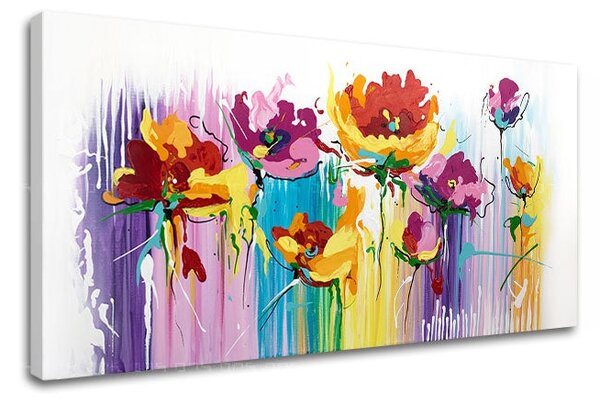Obraz na plátně KVĚTINY 1 díl - 60x30 cm