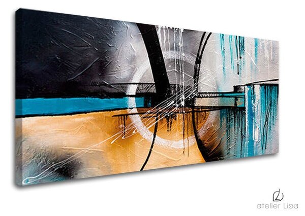Autorská reprodukce na plátně ABSTRAKT - 80x40 cm