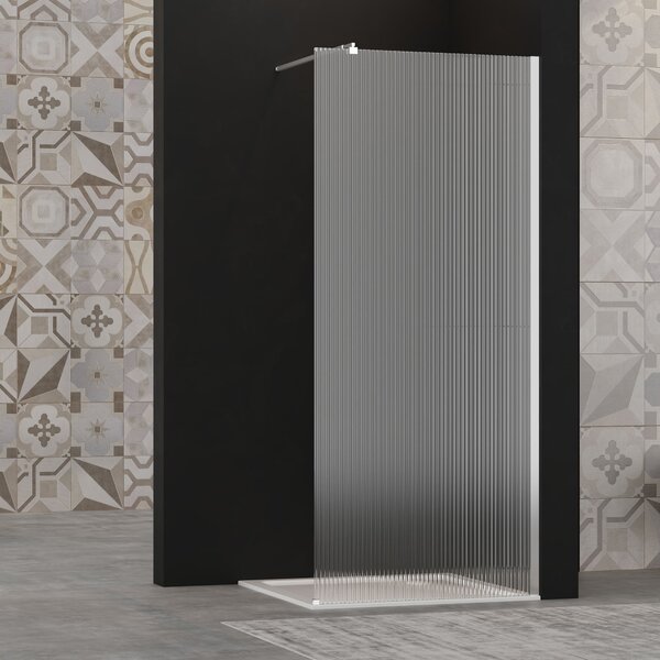 Invena sprchová zástěna walk-in 100 cm chrom polomatný/vzorované sklo AK-32-109