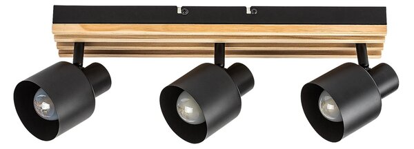 Rabalux Noxelle stropní světlo 3x10 W černá-dřevo 73422