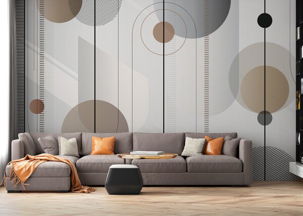 Fototapeta Abstraktní geometrické tvary v jemných tónech, Geometrické 3D fototapety, Populární fototapety, u95379 - Tapeko.co.cz