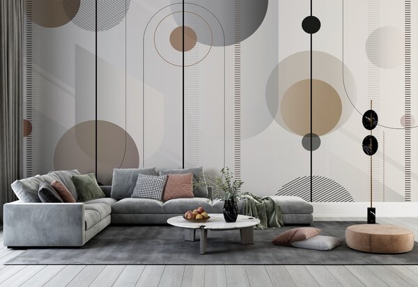 Fototapeta Abstraktní geometrické tvary v jemných tónech, Geometrické 3D fototapety, Populární fototapety, u95379 - Tapeko.co.cz