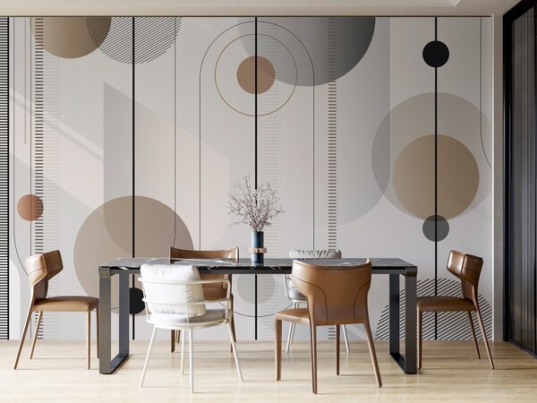 Fototapeta Abstraktní geometrické tvary v jemných tónech, Geometrické 3D fototapety, Populární fototapety, u95379 - Tapeko.co.cz
