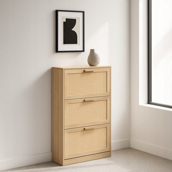 Botník 5five Simply Smart MDF 60 cm hnědá, na 18 párů bot, 3 dvířka