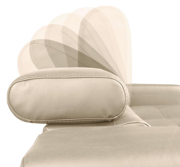 ROHOVÁ SEDAČKA, textil, kůže, šedá Livetastic - Sedací soupravy, Online Only