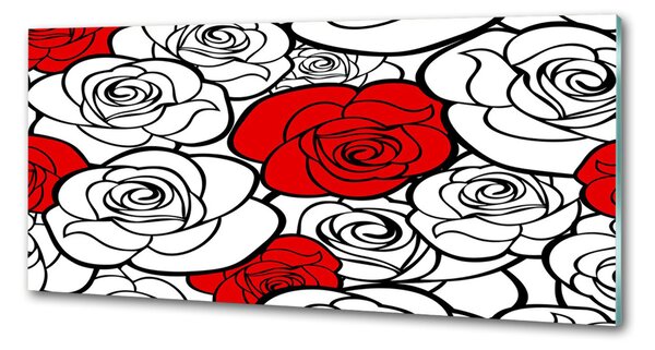 Skleněný panel do kuchyně Růže pksh-54438364