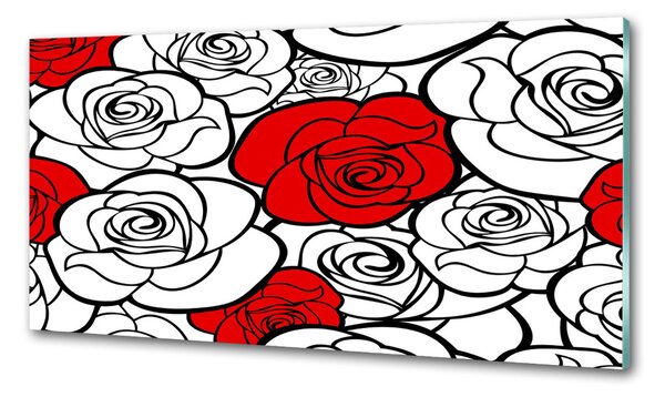 Skleněný panel do kuchyně Růže pksh-54438364