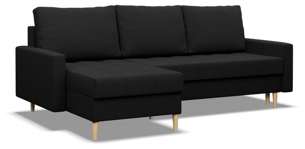 Rozkládací rohová sedací souprava OSLO model 2 Černá