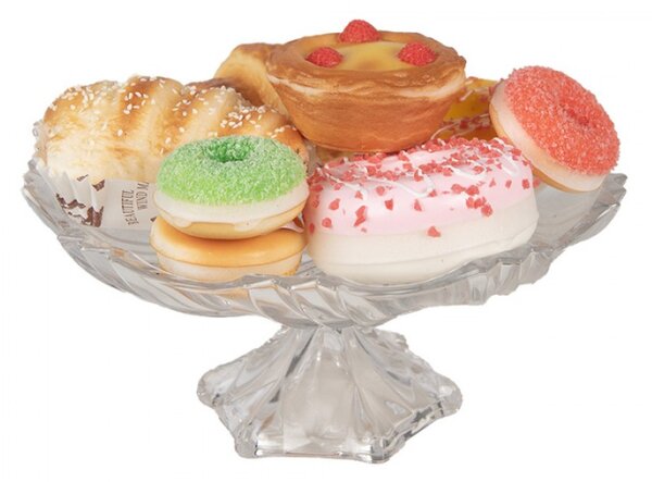 Dekorace plastový donut se žlutou polevou – 6x2 cm