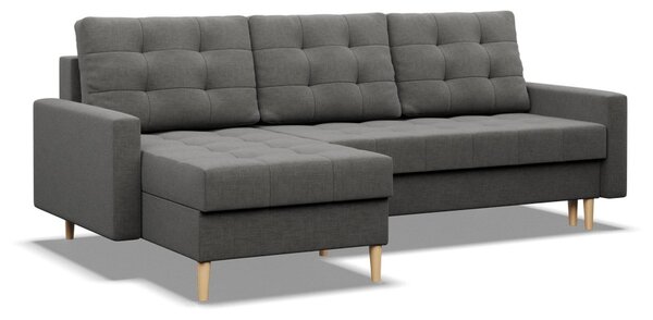 Rozkládací rohová sedací souprava OSLO model 2 Šedá