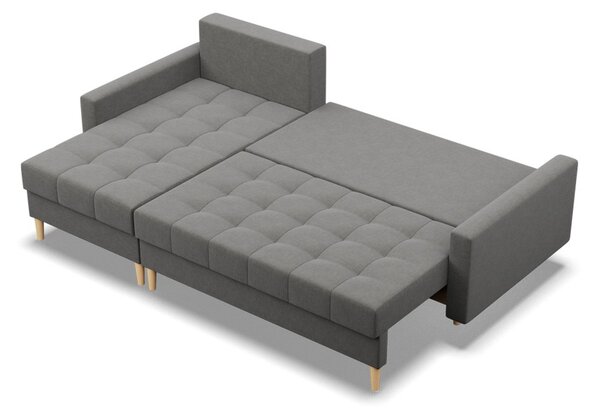 Rozkládací rohová sedací souprava OSLO model 2 Šedá