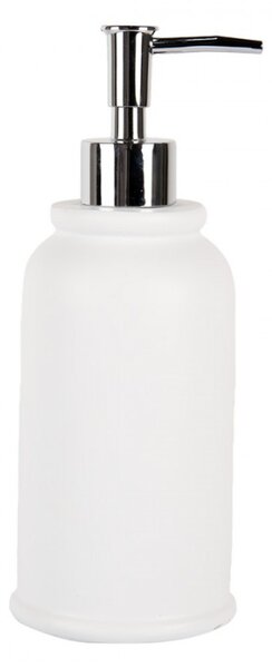 Bílý zásobník na mýdlo s reliéfem Soap – 350 ml