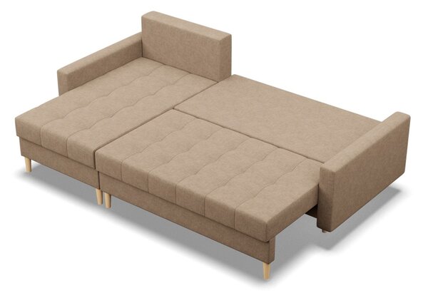Rozkládací rohová sedací souprava OSLO model 2 Béžová