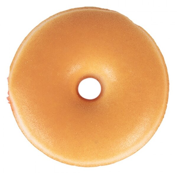 Dekorace plastový donut s červenou polevou – 6x2 cm