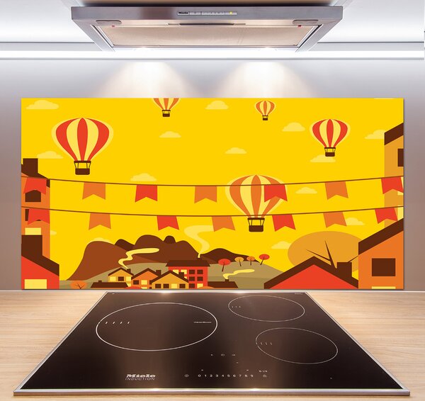 Panel do kuchyně Balony nad městem pksh-54646411