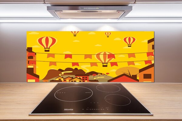 Panel do kuchyně Balony nad městem pksh-54646411