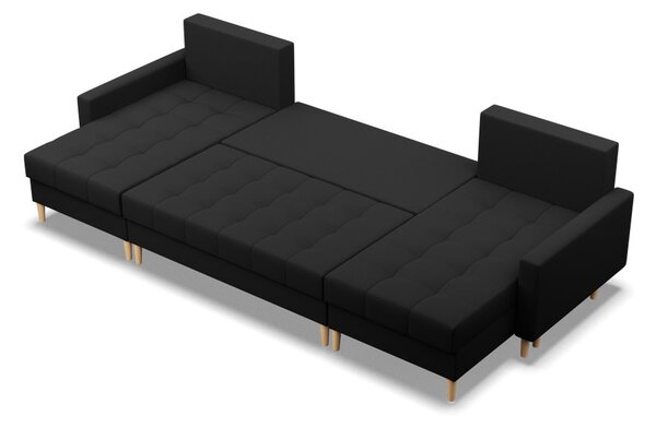 Rozkládací sedací souprava U OSLO model 2 Černá