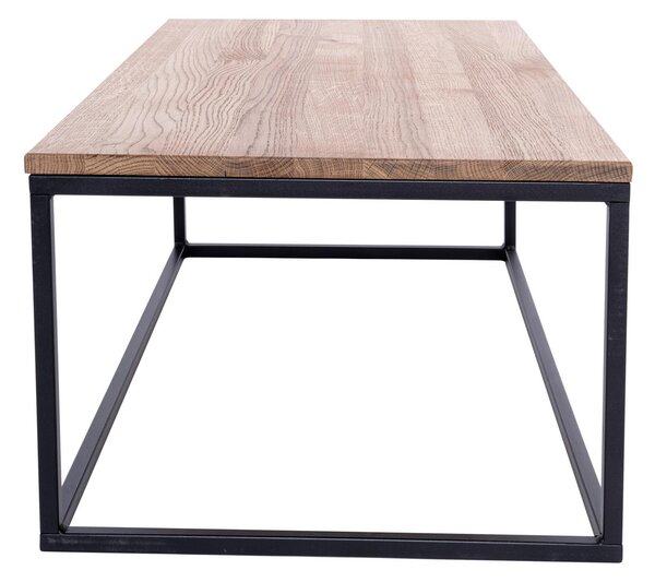 KONFERENČNÍ STOLEK, černá, barvy dubu, dřevo, kov, 110/60/40 cm - Online Only svítidla, Online Only